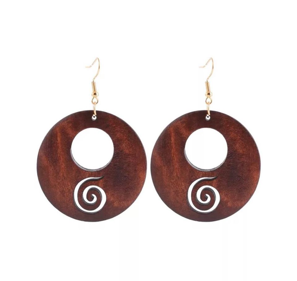Koru-inspired Wooden Earrings