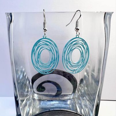 Hollow Oval Laser-cut Earrings