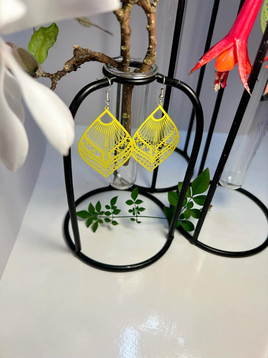 Ovate Shape Filigree Earrings