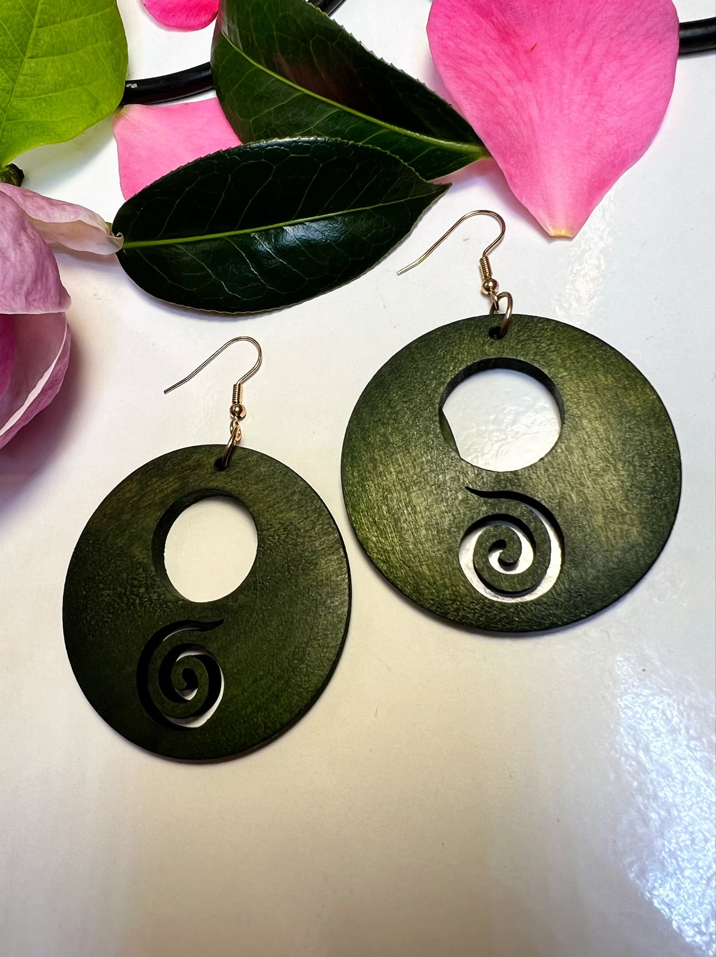 Koru-inspired Wooden Earrings