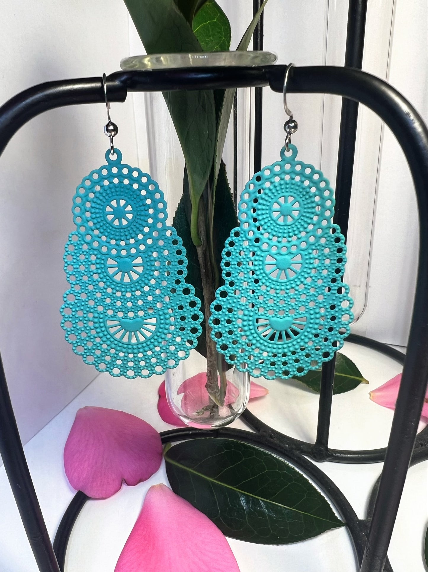 Layered Lace-like Hollow Earrings
