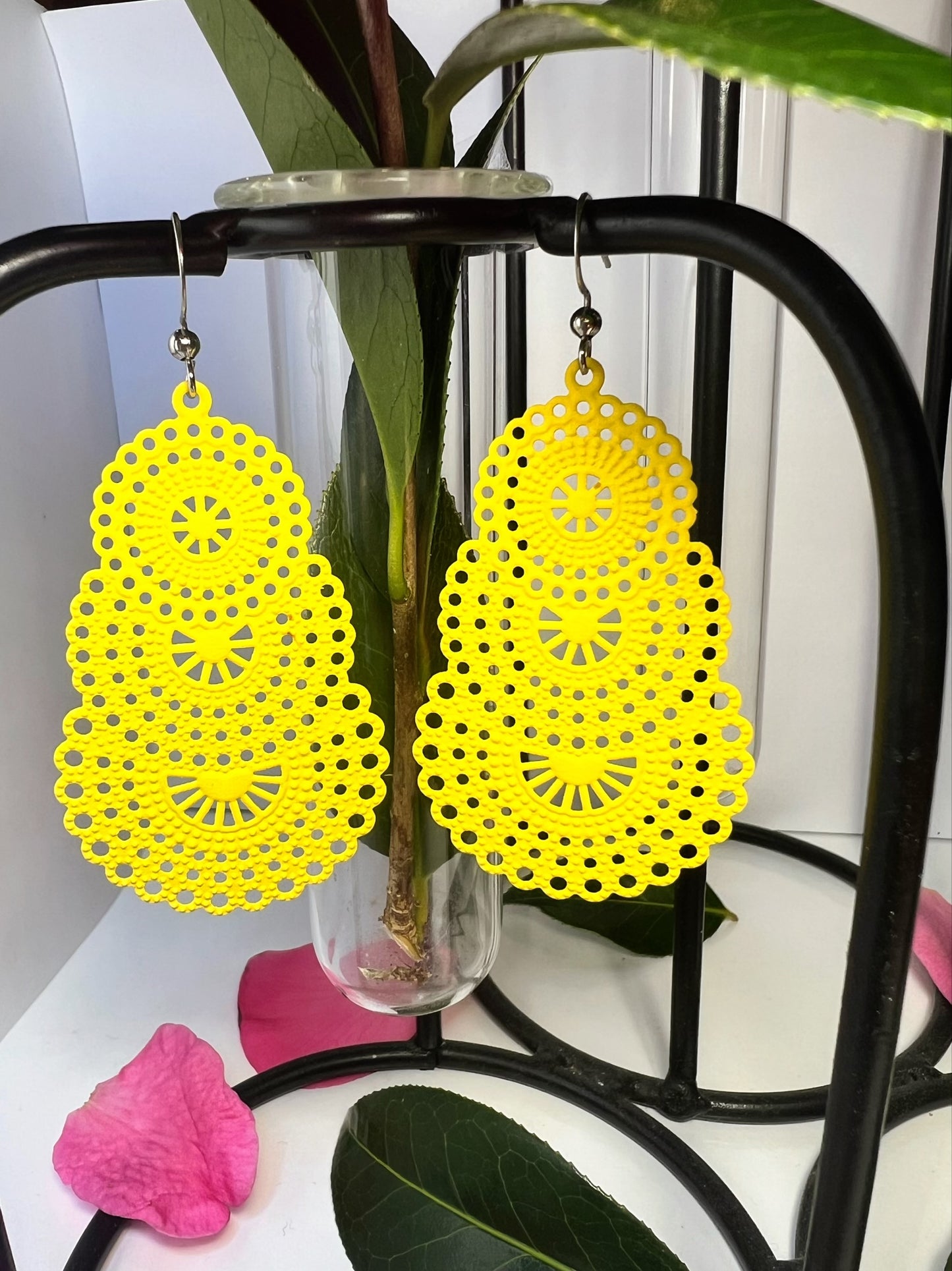 Layered Lace-like Hollow Earrings