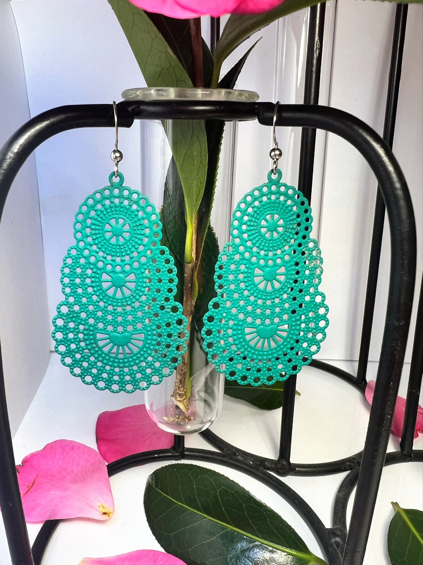 Layered Lace-like Hollow Earrings