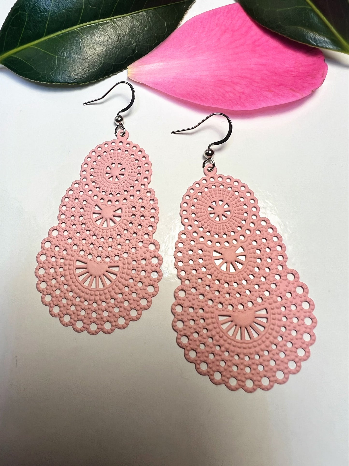 Layered Lace-like Hollow Earrings