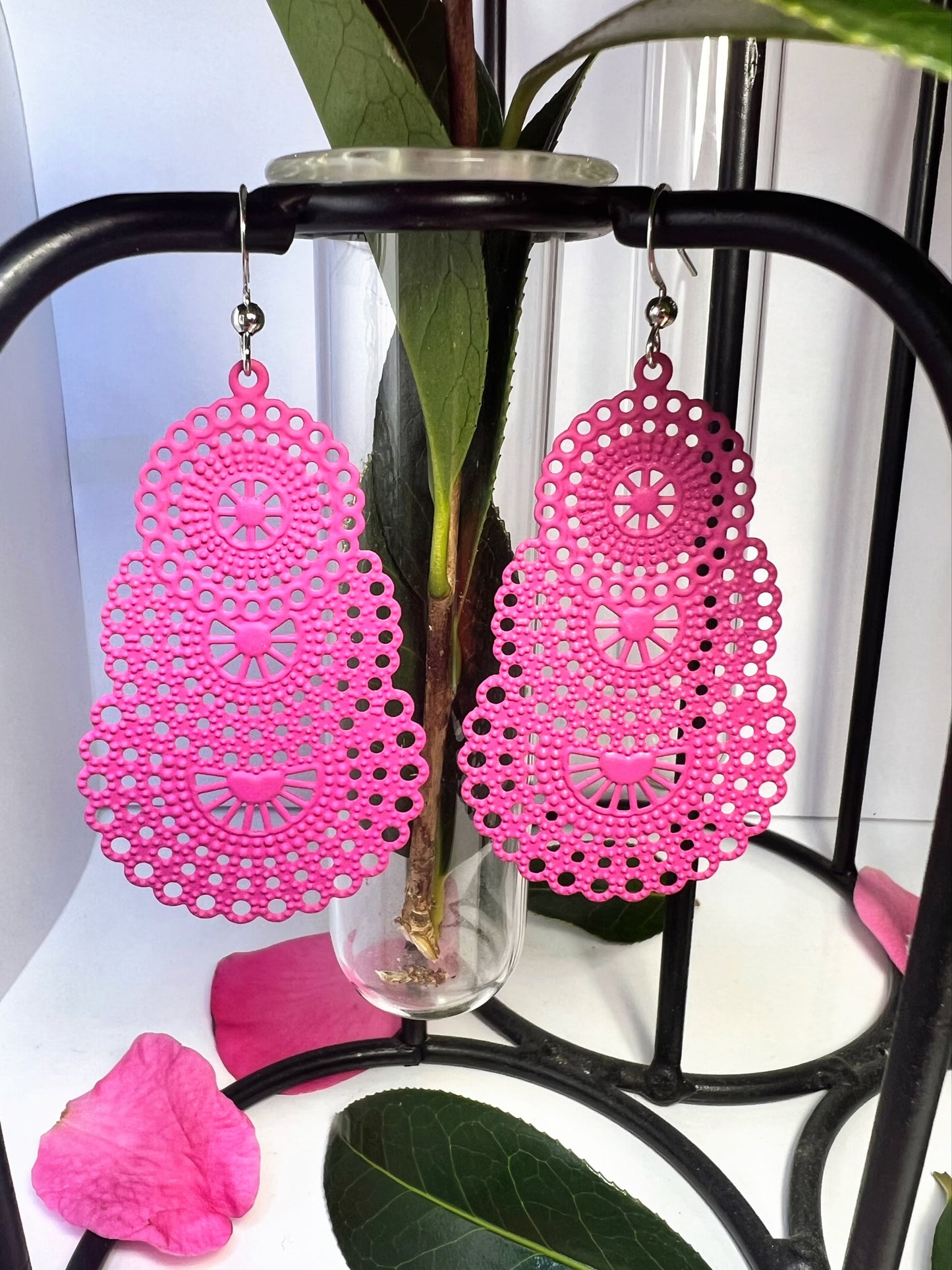 Layered Lace-like Hollow Earrings